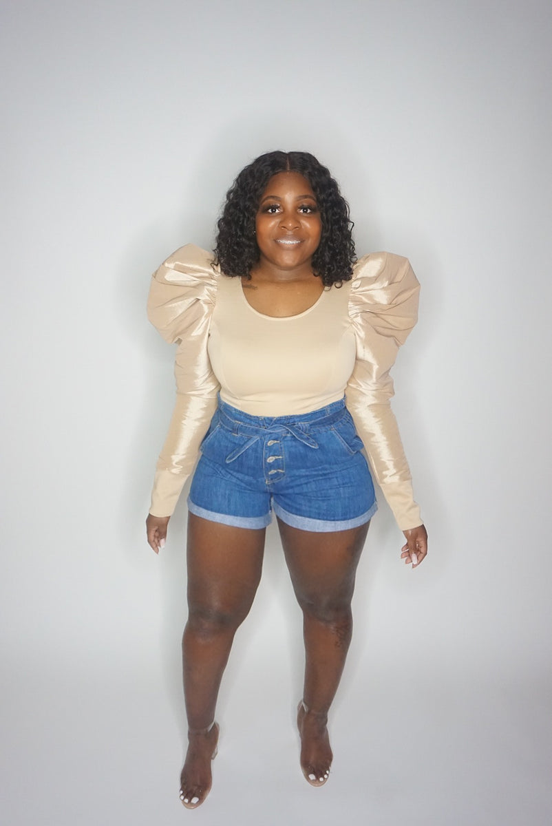 Bella Puff Top(Stone) – DD's Vogue